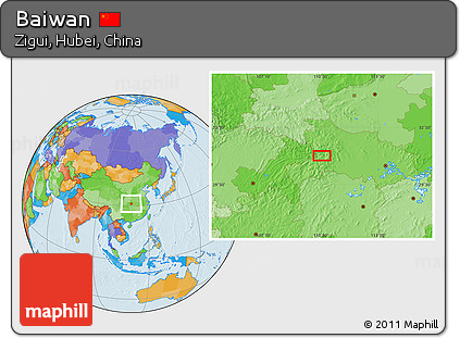 Political Location Map of Baiwan