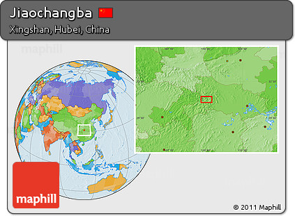 Political Location Map of Jiaochangba