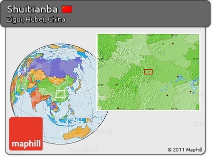 Political Location Map of Shuitianba