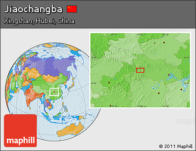 Political Location Map of Jiaochangba