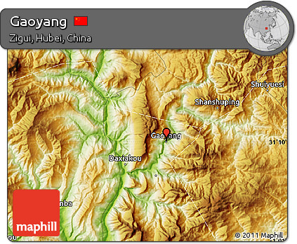 Physical Map of Gaoyang