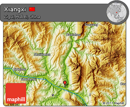Physical Map of Xiangxi