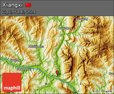 Physical Map of Xiangxi