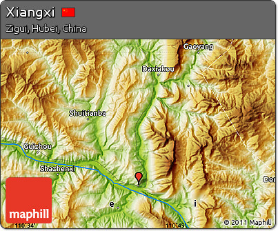 Physical Map of Xiangxi