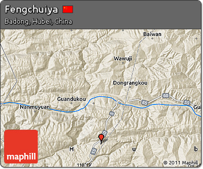 Shaded Relief Map of Fengchuiya