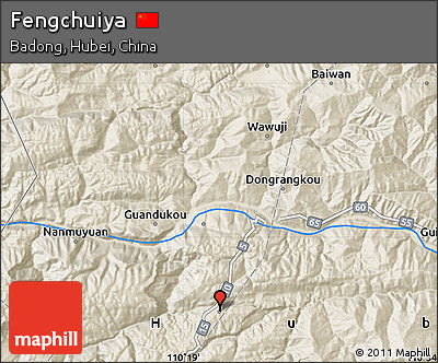 Shaded Relief Map of Fengchuiya