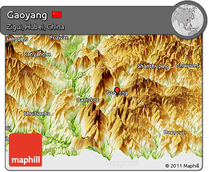Physical Panoramic Map of Gaoyang