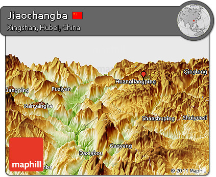 Physical Panoramic Map of Jiaochangba