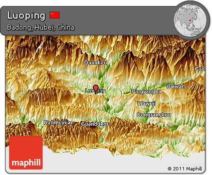 Physical Panoramic Map of Luoping