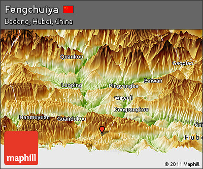Physical Panoramic Map of Fengchuiya
