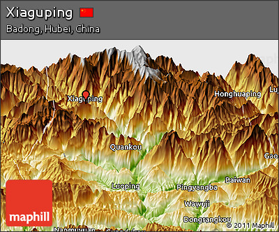 Physical Panoramic Map of Xiaguping