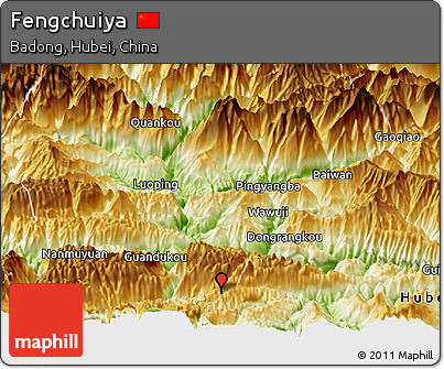Physical Panoramic Map of Fengchuiya