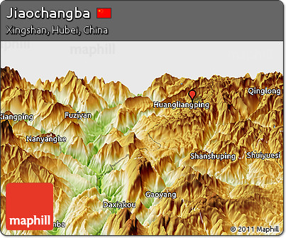 Physical Panoramic Map of Jiaochangba