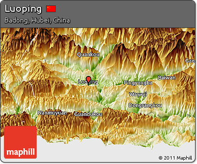 Physical Panoramic Map of Luoping