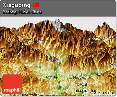 Physical Panoramic Map of Xiaguping