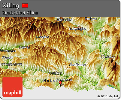 Physical Panoramic Map of Xiling