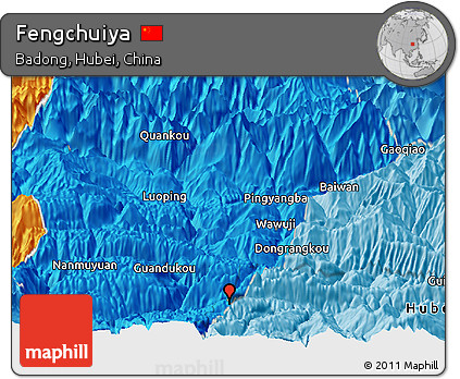 Political Panoramic Map of Fengchuiya