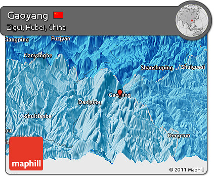 Political Panoramic Map of Gaoyang