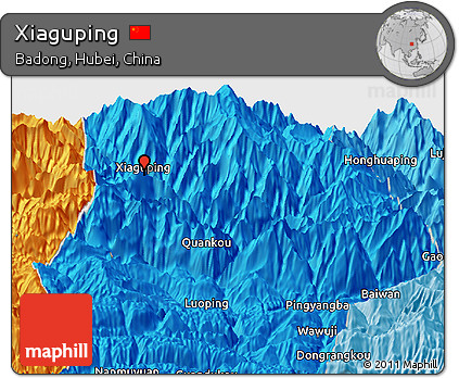 Political Panoramic Map of Xiaguping
