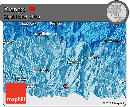 Political Panoramic Map of Xiangxi