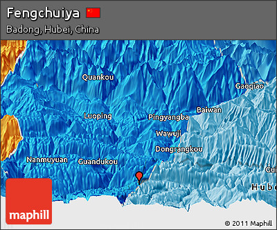Political Panoramic Map of Fengchuiya