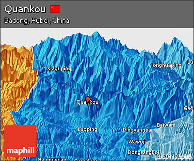 Political Panoramic Map of Quankou