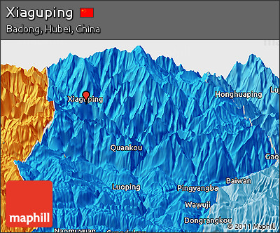 Political Panoramic Map of Xiaguping