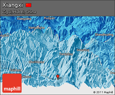 Political Panoramic Map of Xiangxi