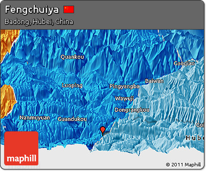 Political Panoramic Map of Fengchuiya