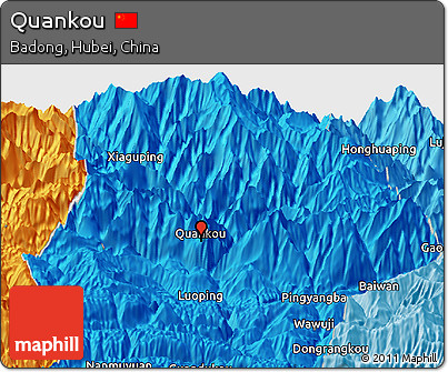 Political Panoramic Map of Quankou