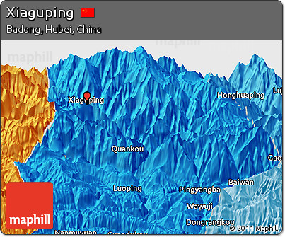 Political Panoramic Map of Xiaguping