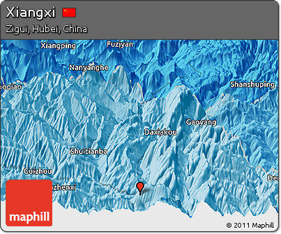 Political Panoramic Map of Xiangxi
