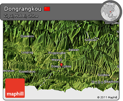 Satellite Panoramic Map of Dongrangkou