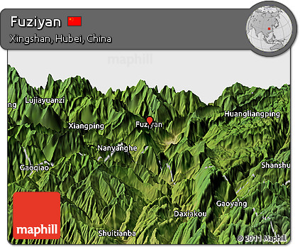 Satellite Panoramic Map of Fuziyan