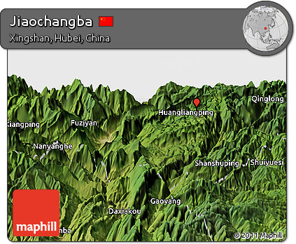 Satellite Panoramic Map of Jiaochangba