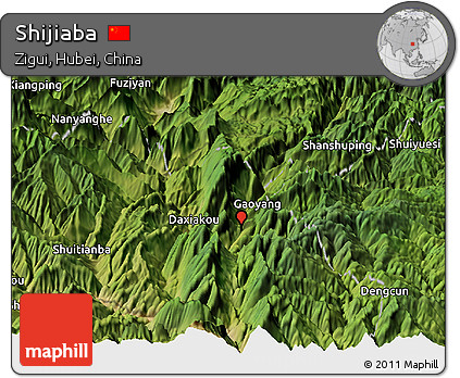 Satellite Panoramic Map of Shijiaba