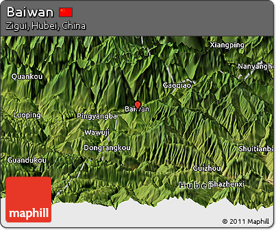 Satellite Panoramic Map of Baiwan