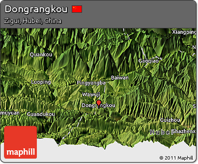 Satellite Panoramic Map of Dongrangkou