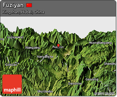 Satellite Panoramic Map of Fuziyan