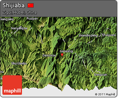 Satellite Panoramic Map of Shijiaba