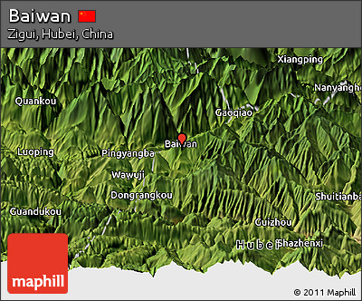 Satellite Panoramic Map of Baiwan
