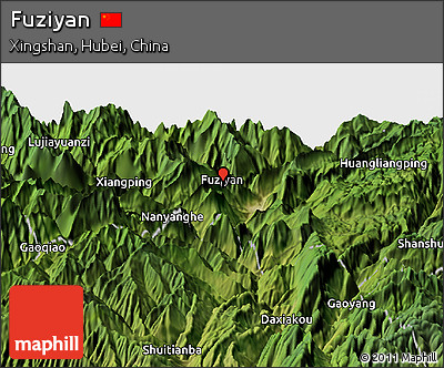 Satellite Panoramic Map of Fuziyan