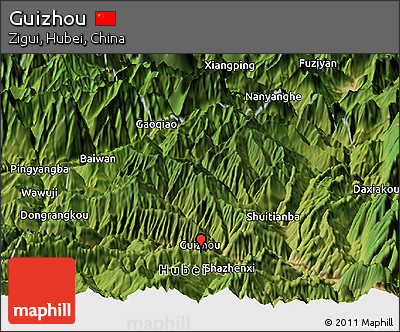 Satellite Panoramic Map of Guizhou