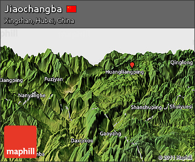 Satellite Panoramic Map of Jiaochangba