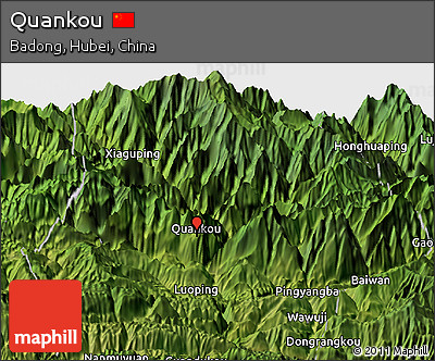 Satellite Panoramic Map of Quankou