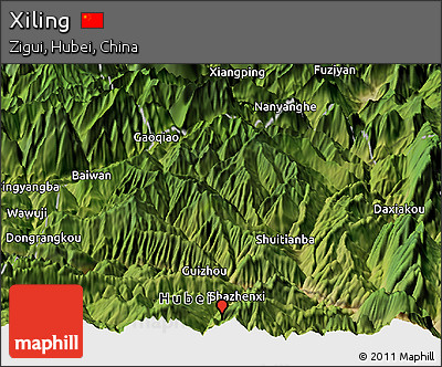 Satellite Panoramic Map of Xiling