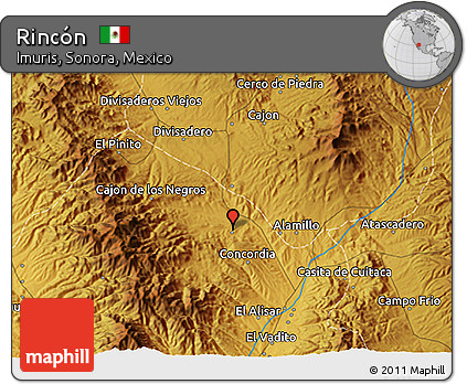 Physical 3D Map of Rincón