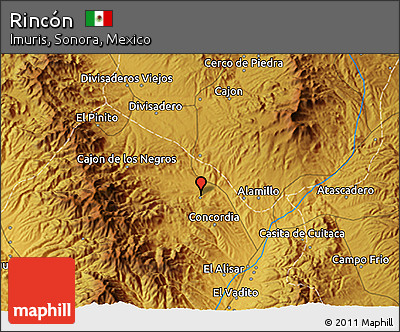 Physical 3D Map of Rincón