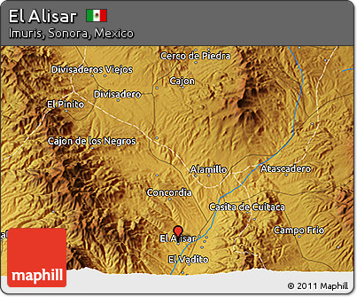Physical 3D Map of El Alisar