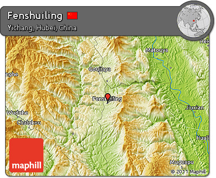 Physical 3D Map of Fenshuiling